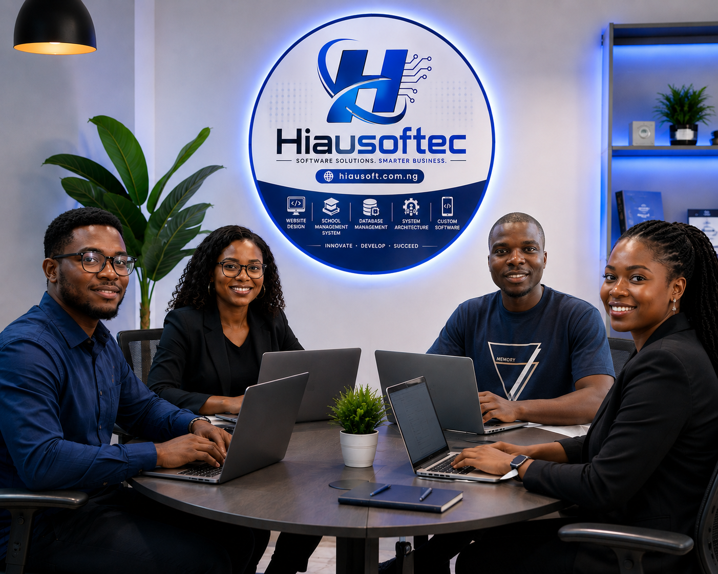 HiauSoft team working together